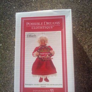 Dillard Possible Dreams Clothique Mrs Santa Claus Christmas Ornament Pilates Pie